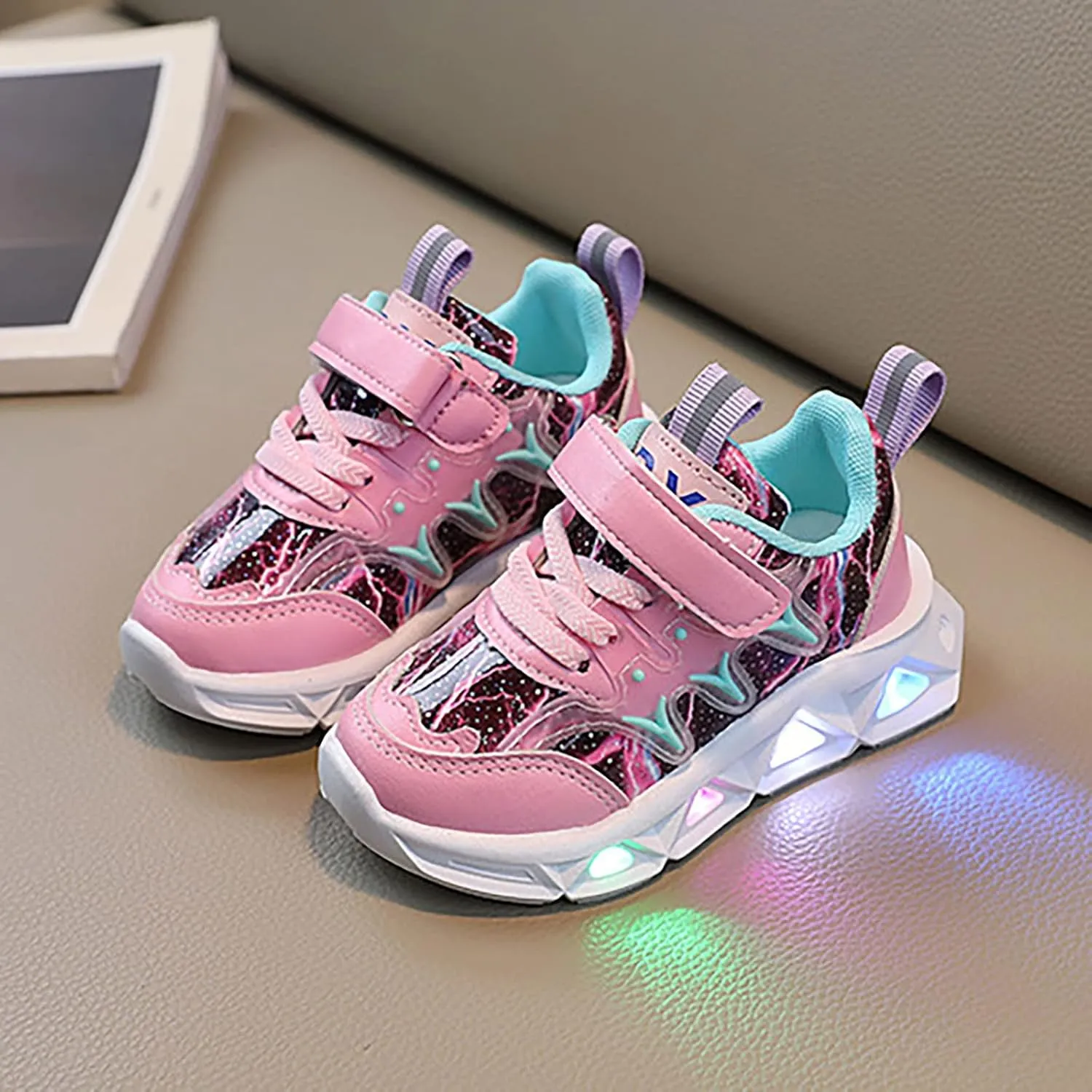 Childrens Glitter Sneakers Basketball Sport Running High Top Glitter Shoes Kids Boys Flat Non Slip Breathable Shoes