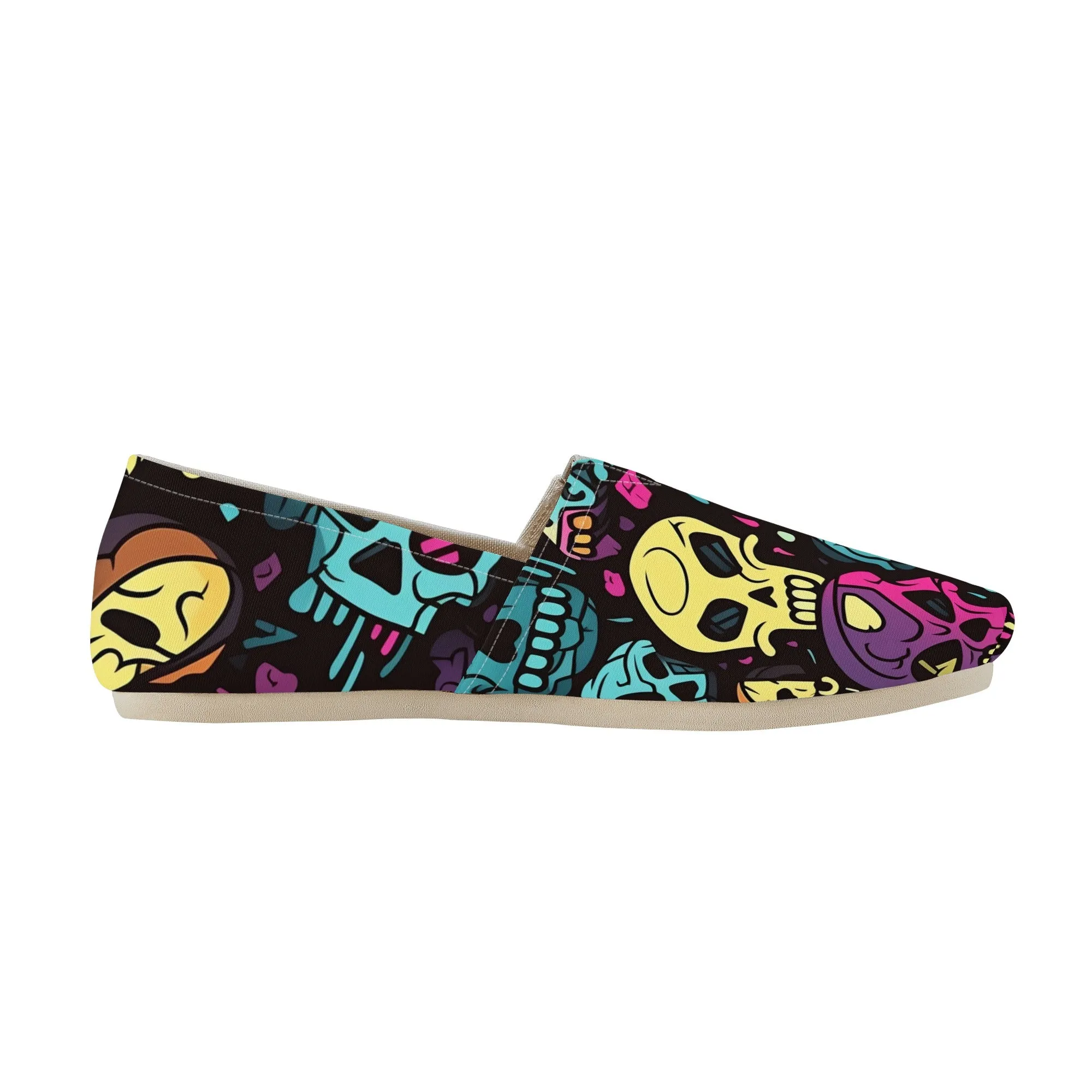 Colorful Skulls Casual Shoes