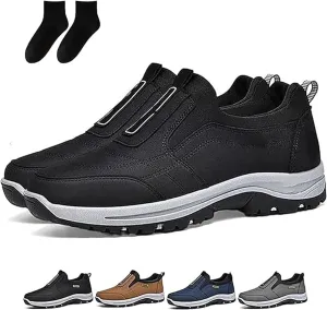 Daladder Walking Shoes, Men's Comfortable Boots Waterproof Breathable Orthopedic Walking Shoes Hiking Motorcycle Shoes