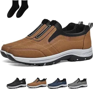 Daladder Walking Shoes, Men's Comfortable Boots Waterproof Breathable Orthopedic Walking Shoes Hiking Motorcycle Shoes