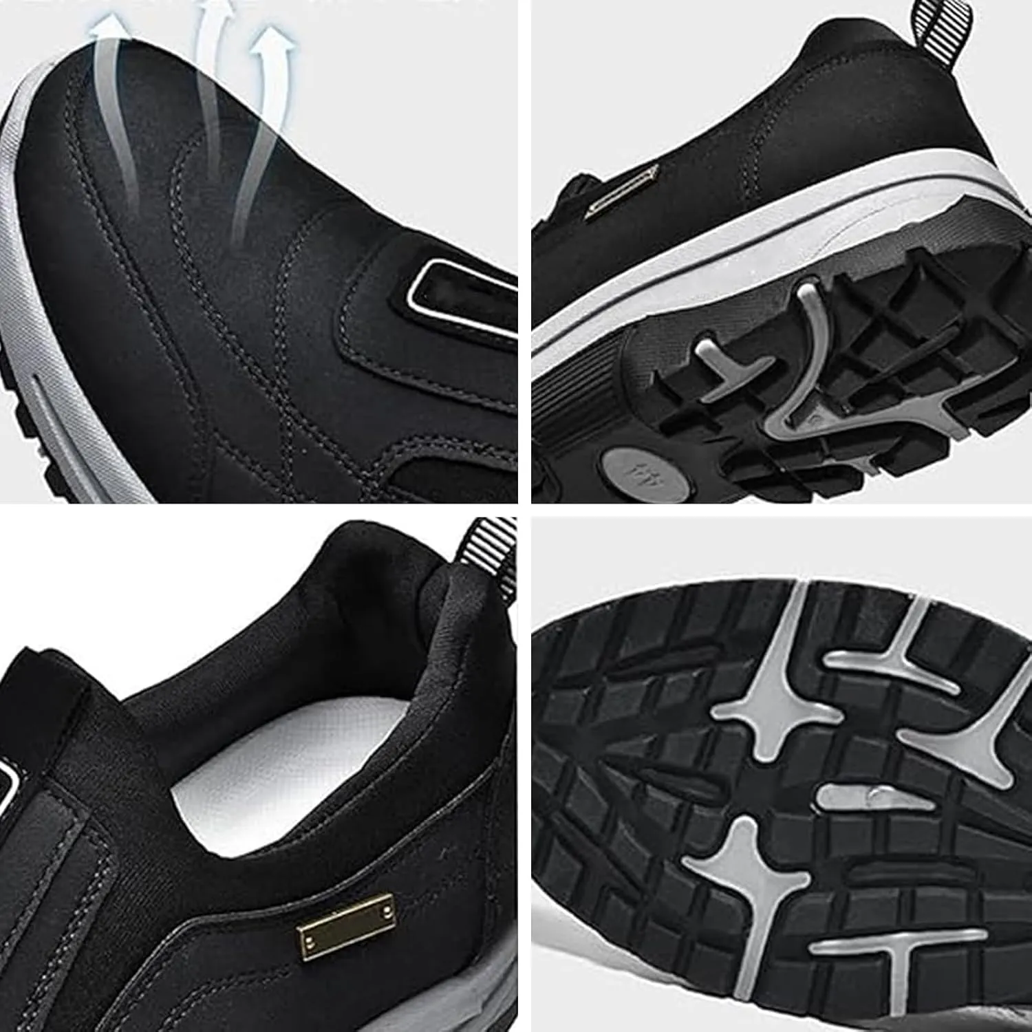 Daladder Walking Shoes,Dallader Men's Comfortable Waterproof Orthopedic Walking Shoes,Orthopedic Slip on Hiking Shoes