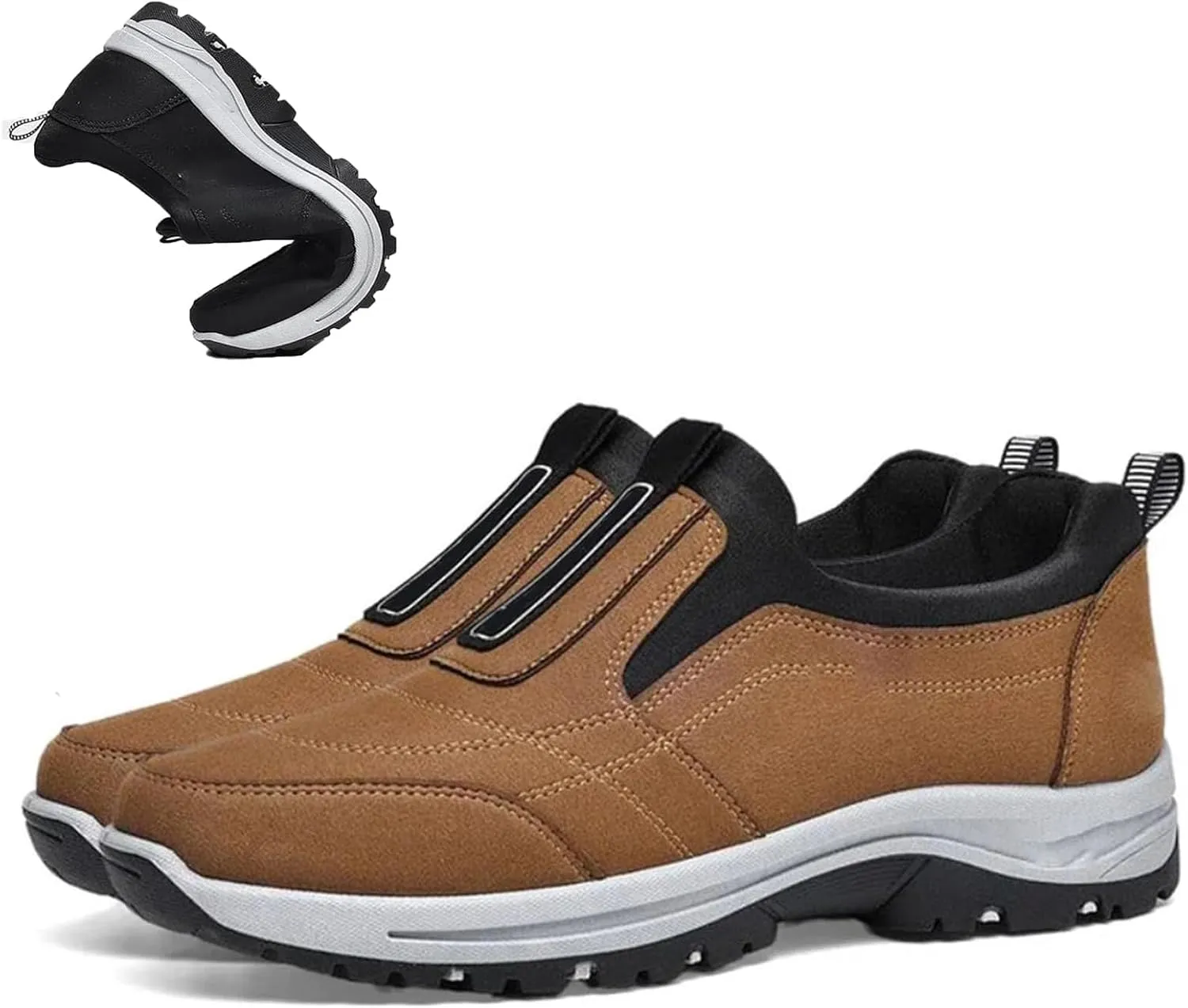 Daladder Walking Shoes,Dallader Men's Comfortable Waterproof Orthopedic Walking Shoes,Orthopedic Slip on Hiking Shoes