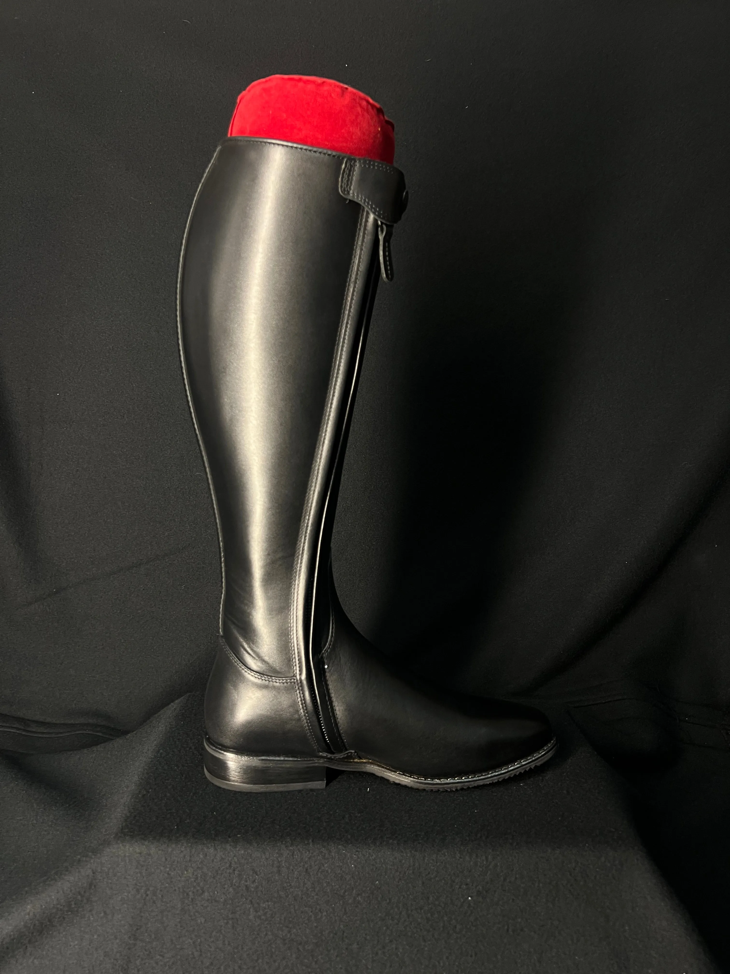 DeNiro Bellini Custom Dressage Boots Wrat Black with Pearls and Crystals