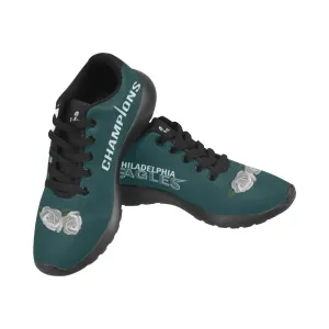 eagles Fans Shoes Midnight Green with White Rose Mens Womens Kids| nfl Philly super bowl Sneakers