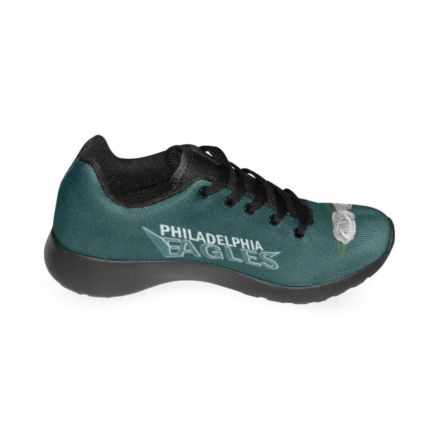 eagles Fans Shoes Midnight Green with White Rose Mens Womens Kids| nfl Philly super bowl Sneakers