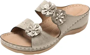 Eduavar Sandals for Women Dressy Summer, Orthopedic Sandals for Women Summer Casual Open Toe Wedge Sandals with Arch Support