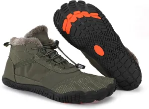 FLIOZY Winter Hiking Boots for Mens and Womens, Barefoot-Style Non-Slip Snow Boots, Waterproof Outdoor Hiking Shoes