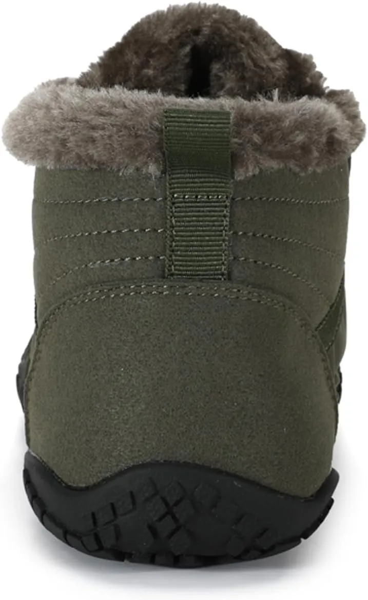 FLIOZY Winter Hiking Boots for Mens and Womens, Barefoot-Style Non-Slip Snow Boots, Waterproof Outdoor Hiking Shoes