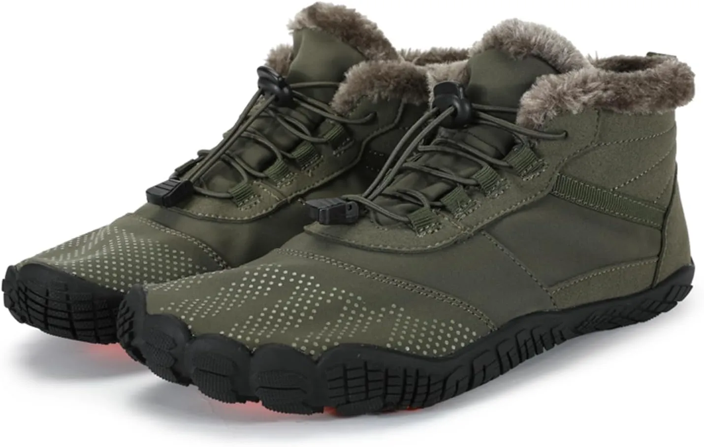 FLIOZY Winter Hiking Boots for Mens and Womens, Barefoot-Style Non-Slip Snow Boots, Waterproof Outdoor Hiking Shoes