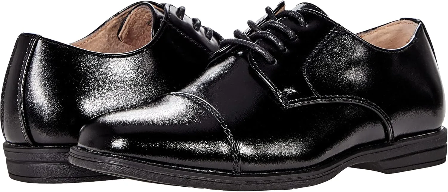 Florsheim? Rolan Cap Toe Oxford Little Boy Dress Shoes ?C Leather Upper and Lining ?C Memory Foam Footbed