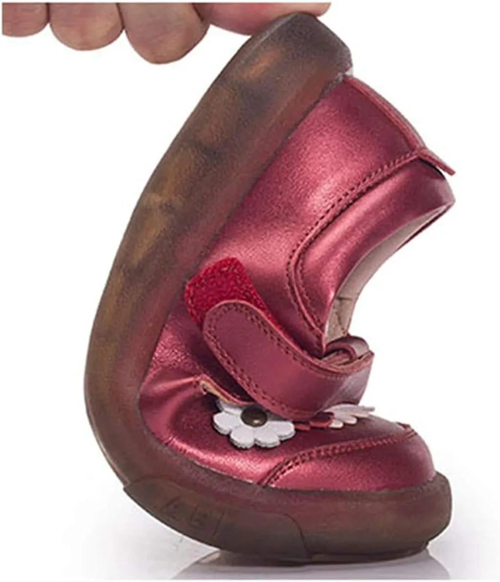 Genuine Leather Girls Mary Jane Shoes Round Toe Little Girls Party Dress Princess Casual Flats Shoes