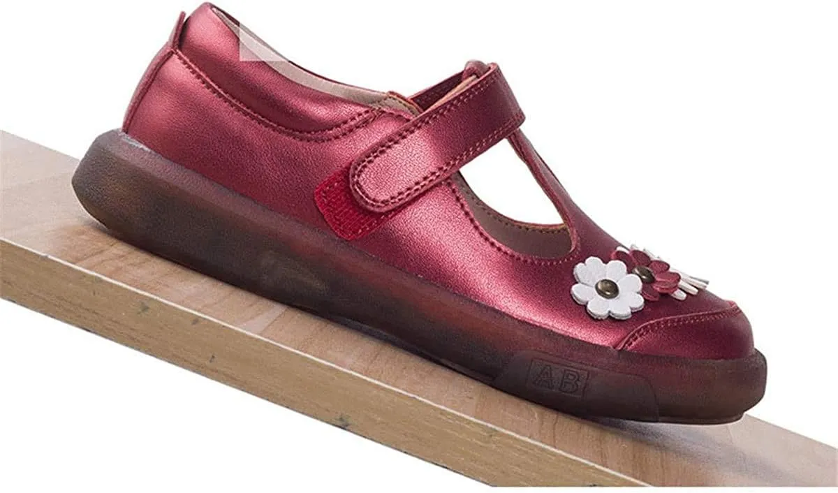 Genuine Leather Girls Mary Jane Shoes Round Toe Little Girls Party Dress Princess Casual Flats Shoes