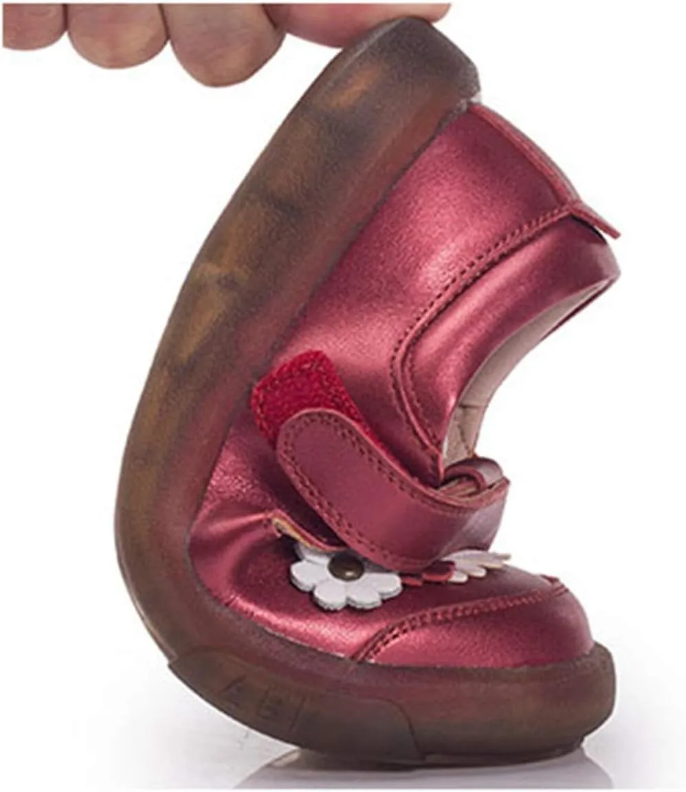 Genuine Leather Girls Mary Jane Shoes Round Toe Little Girls Party Dress Princess Casual Flats Shoes