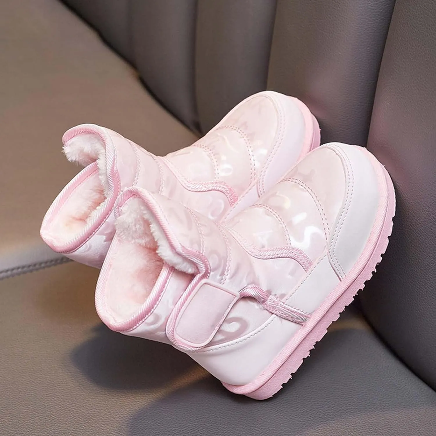 Girls Boys Snow Boots Outdoor Warm Comfortable Non Slip Mid Calf Padded Small Big Kids Winter Shoes Kid Winter