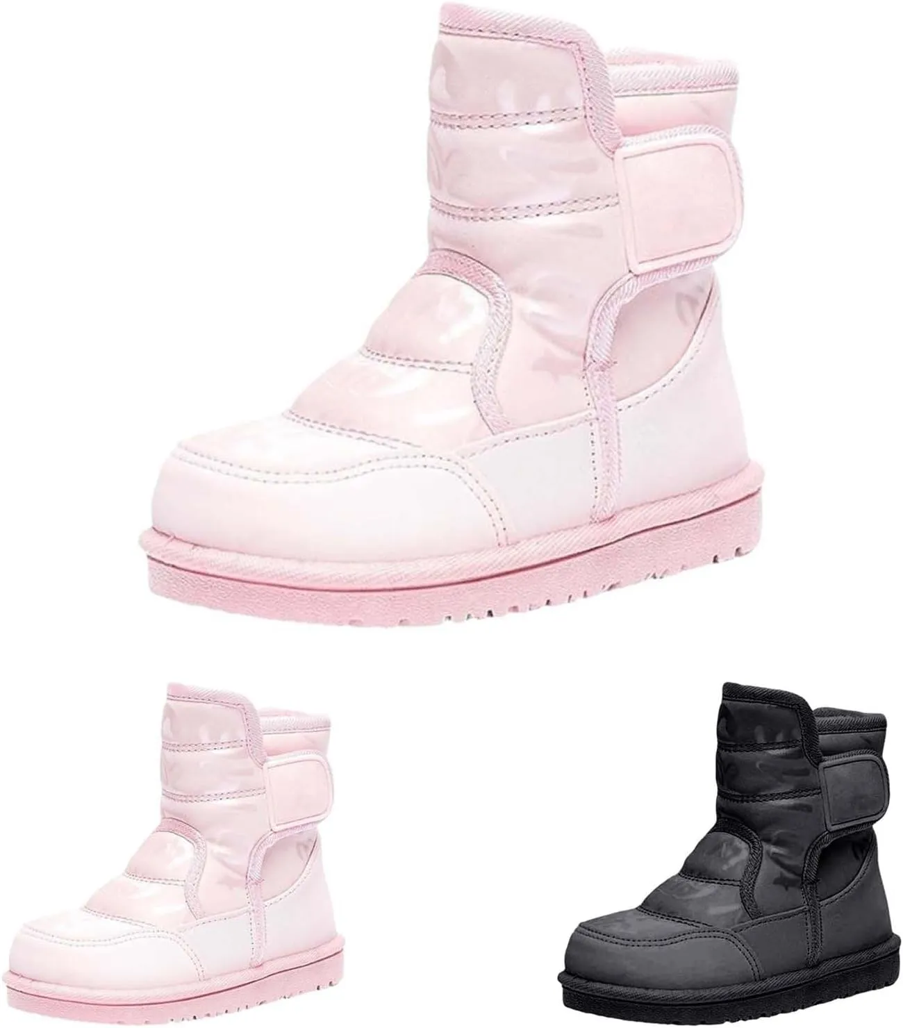 Girls Boys Snow Boots Outdoor Warm Comfortable Non Slip Mid Calf Padded Small Big Kids Winter Shoes Kid Winter