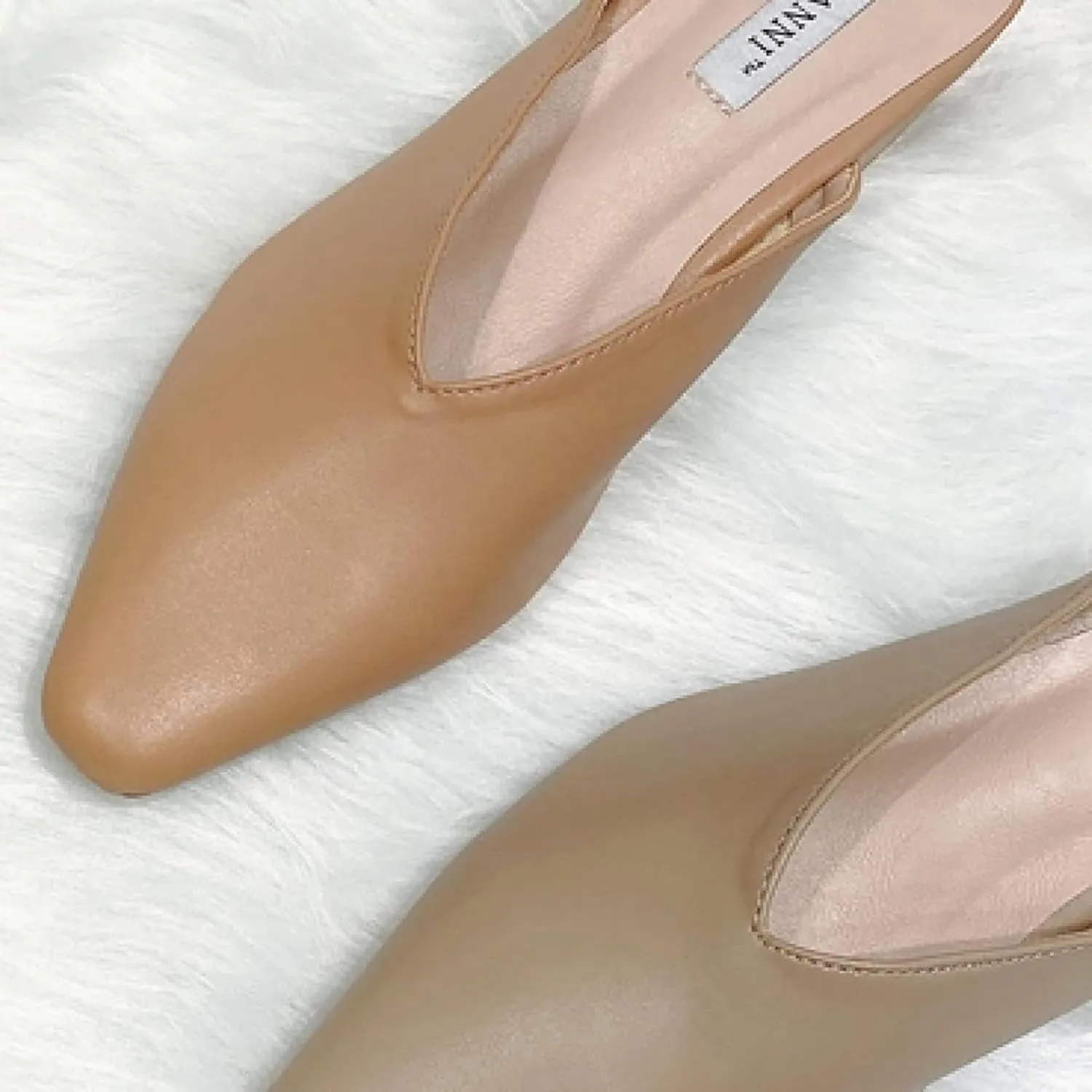 Girls Fashion Mule Sandals Square Toe Thick Heels Women's Open Back Loafers Bridal Party Slippers