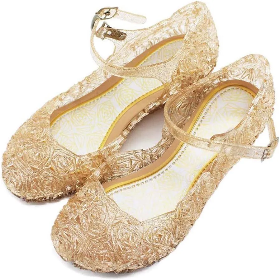 Girls Jelly Sandals Dress Up Mary Jane ??lats Heels Dance Par??y Single Shoes for Kids Toddler Boy Shoes Infant