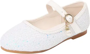 Girls Princess Dress Shoes ??ary Jane ??lats Glitter ??ow Heel Bridesmaids Wedding Birthday Part?? Footwear Shoes