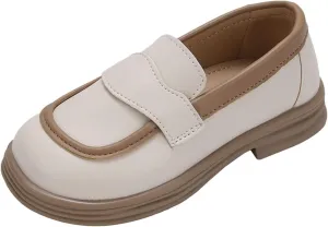 Girls School Mary Jane Shoes Chunky Heel Platform Slip On Fashion Casual Walking Shoes for Little Child Big Kids