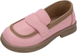 Girls School Mary Jane Shoes Chunky Heel Platform Slip On Fashion Casual Walking Shoes for Little Child Big Kids