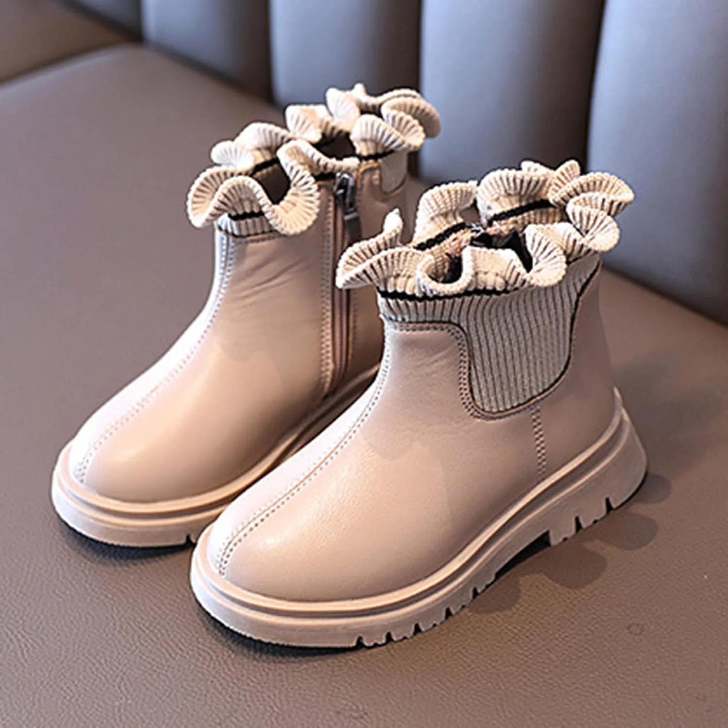 Girls Shoes Solid Color Short Boots Shoes Fashion Non Slip Breathable Women Boots Booties Girls Size 12