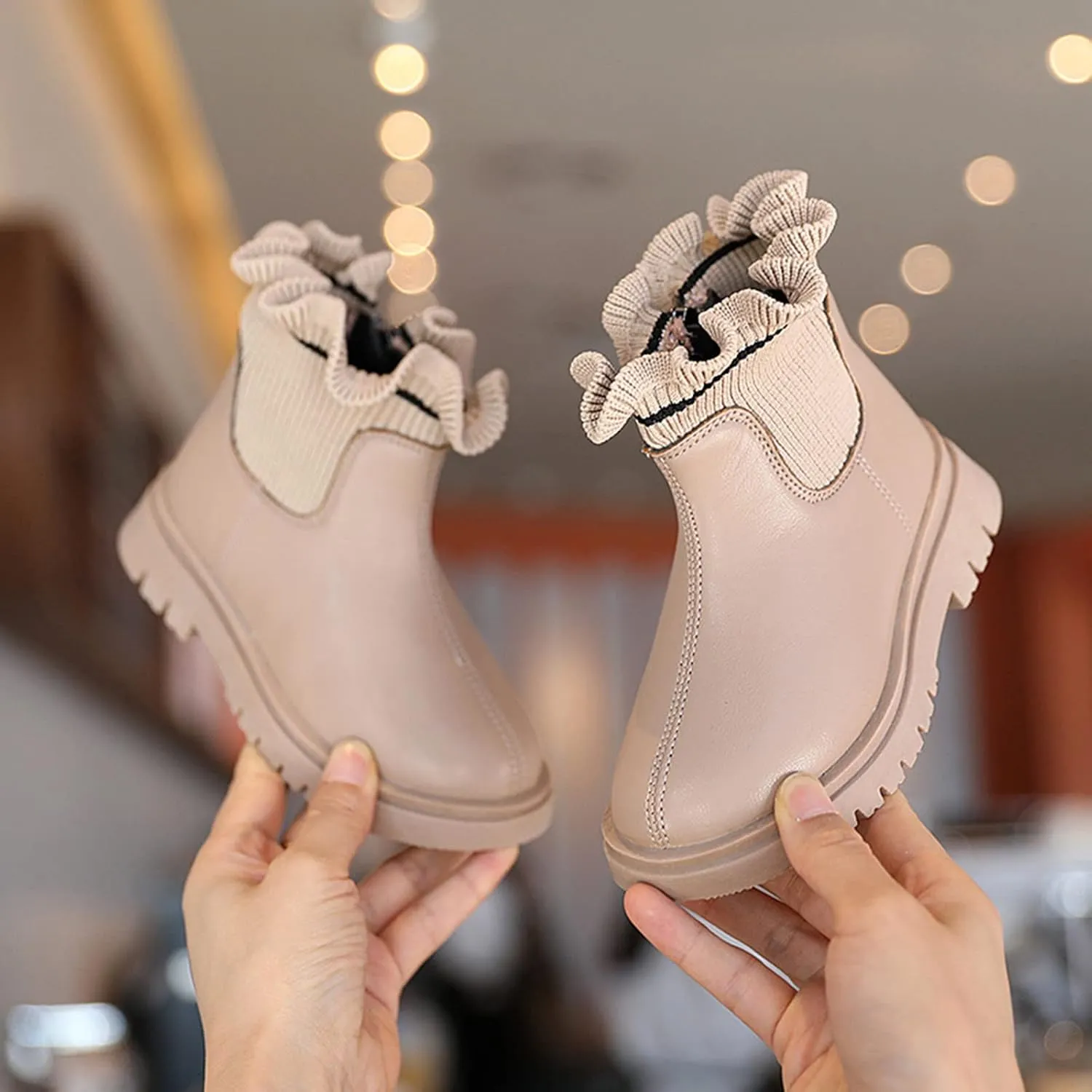 Girls Shoes Solid Color Short Boots Shoes Fashion Non Slip Breathable Women Boots Booties Girls Size 12