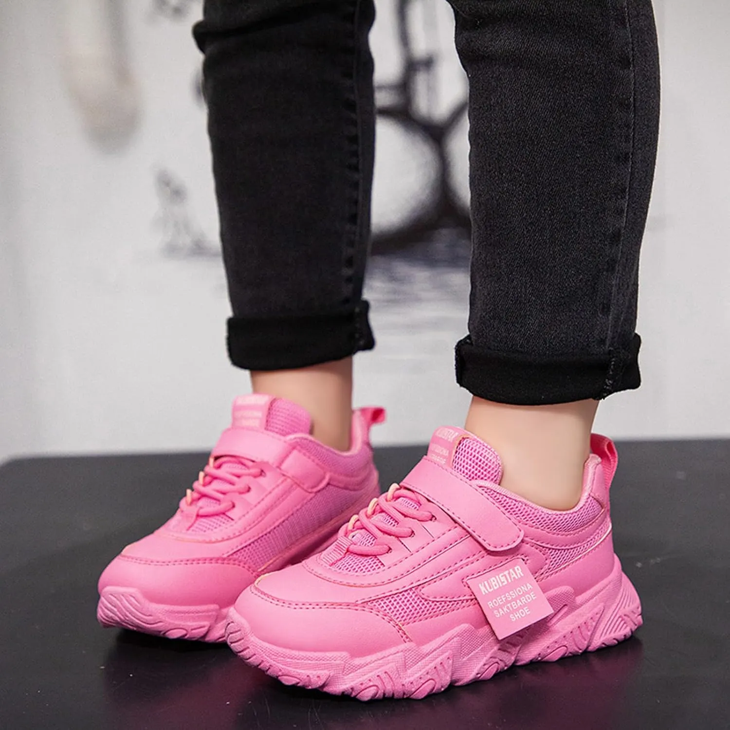 Girls Sneakers Toddler Sneakers Walking Shoes Boys Girls Toddler Tennis Shoes Lightweight Brethable Kids Slip On Shoe
