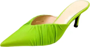 Girls Wear Mule Sandals, Casual Pointed Slippers, Kitten High Heels, Women's Mule Wedding Parties, Backless Slippers