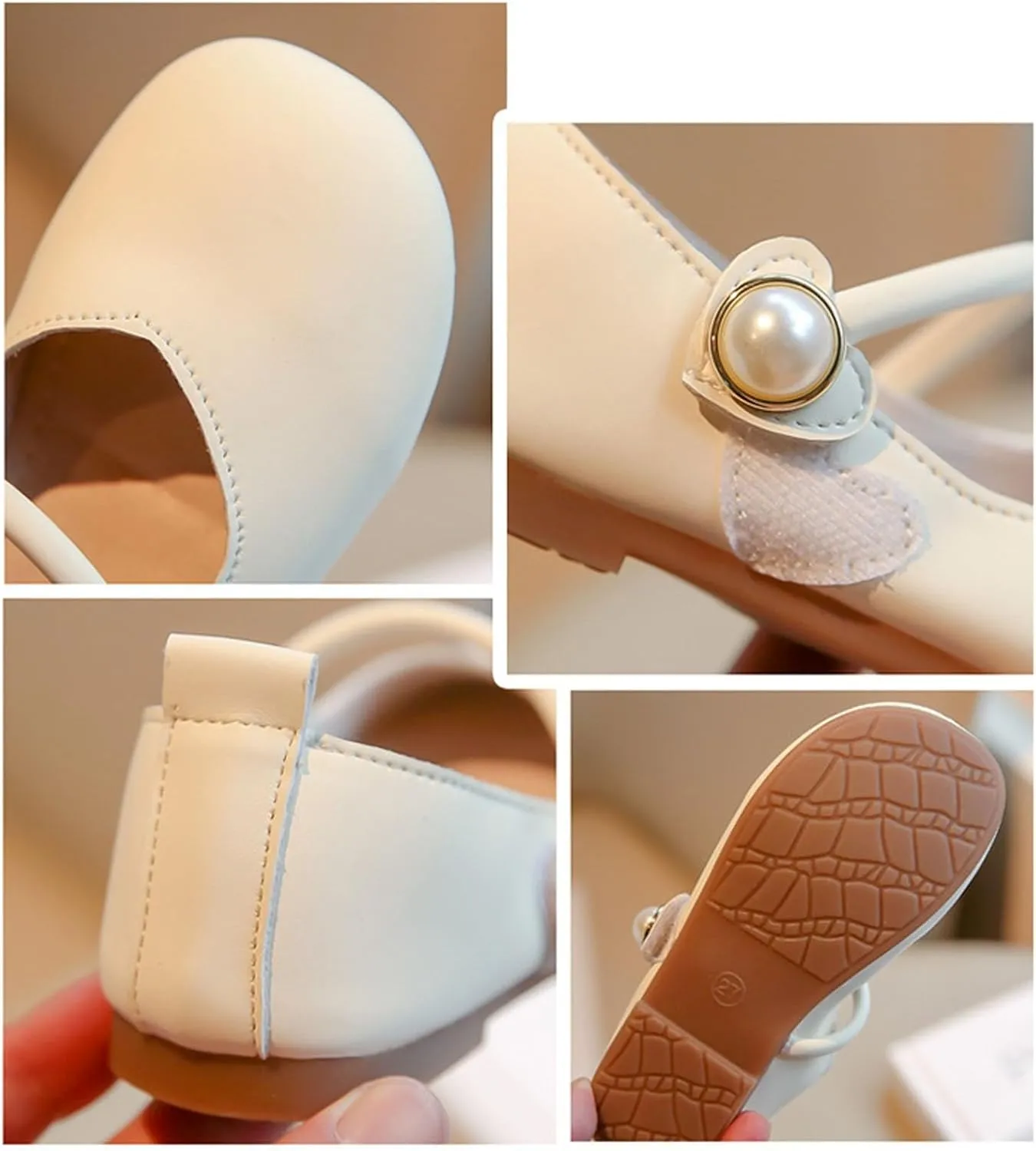 Girls Wedding Flat?? Solid Flower Mary Jane Dress Shoes Square Toe Ballet Soft Sole Slip On Flat for Part?? School