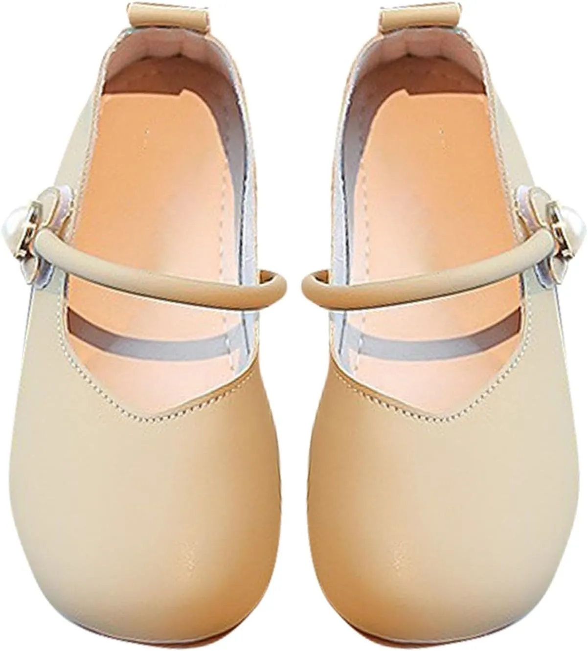 Girls Wedding Flat?? Solid Flower Mary Jane Dress Shoes Square Toe Ballet Soft Sole Slip On Flat for Part?? School
