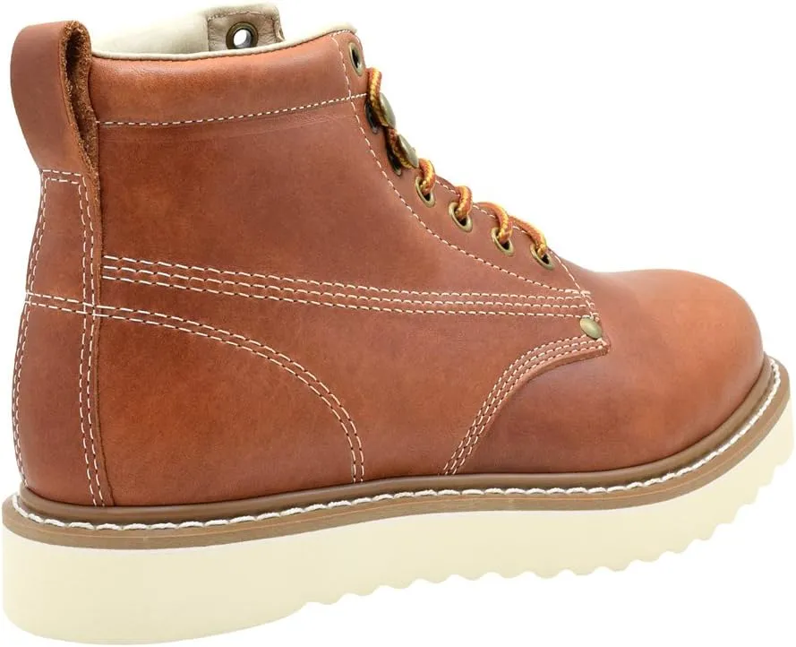 Golden Fox Men's Plain Toe Work Boots Lightweight