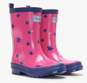 Hatley Glitter Stars Shiny Rain Boots: Size 9 to 1
