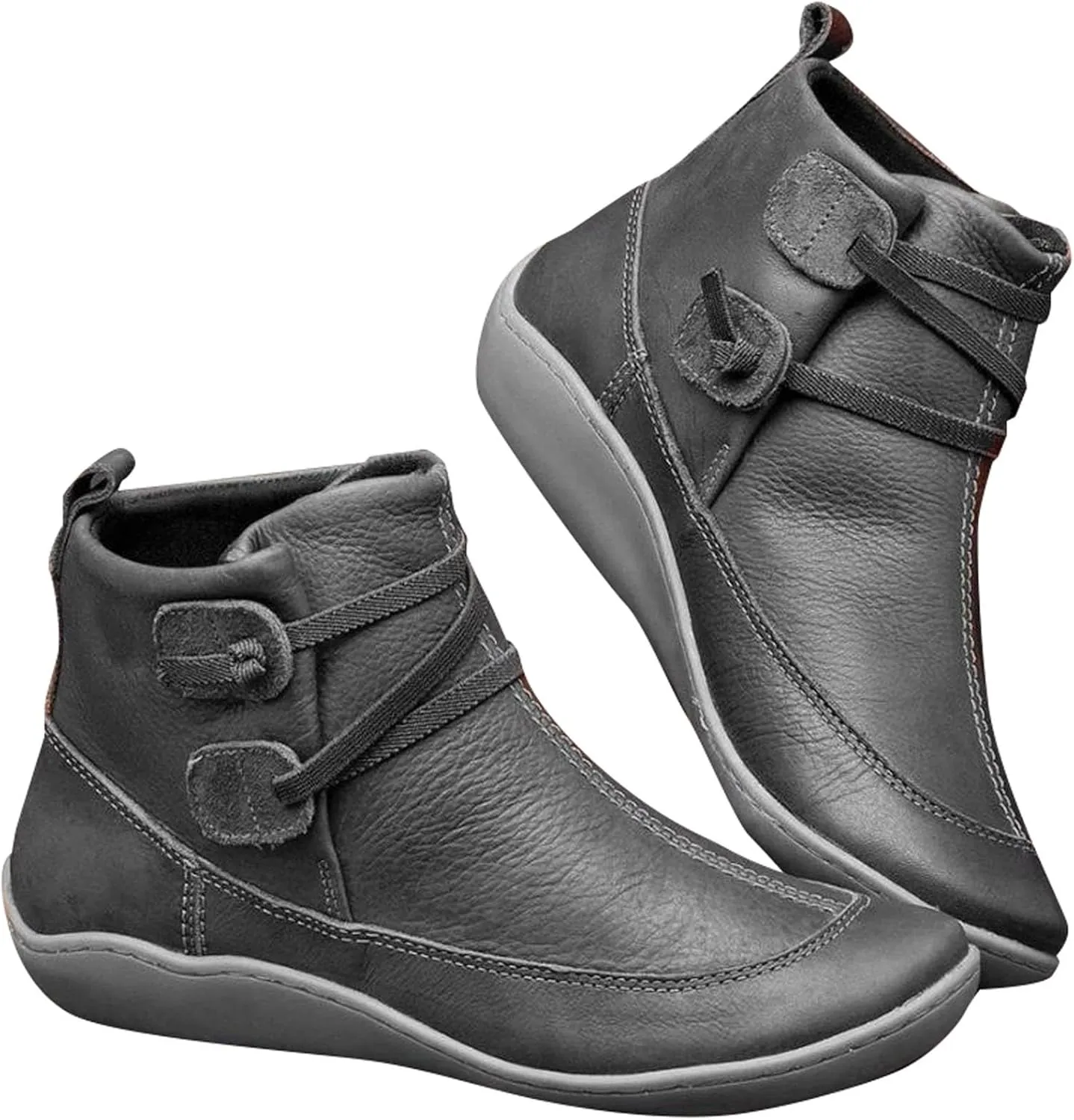 Hiking Boots Women Ankle Black Ankle Booties for Women Lace Up Ankle Boots Shoes for Women Lightweight Cute Round Toe Round Toe Suede Stacked Heel