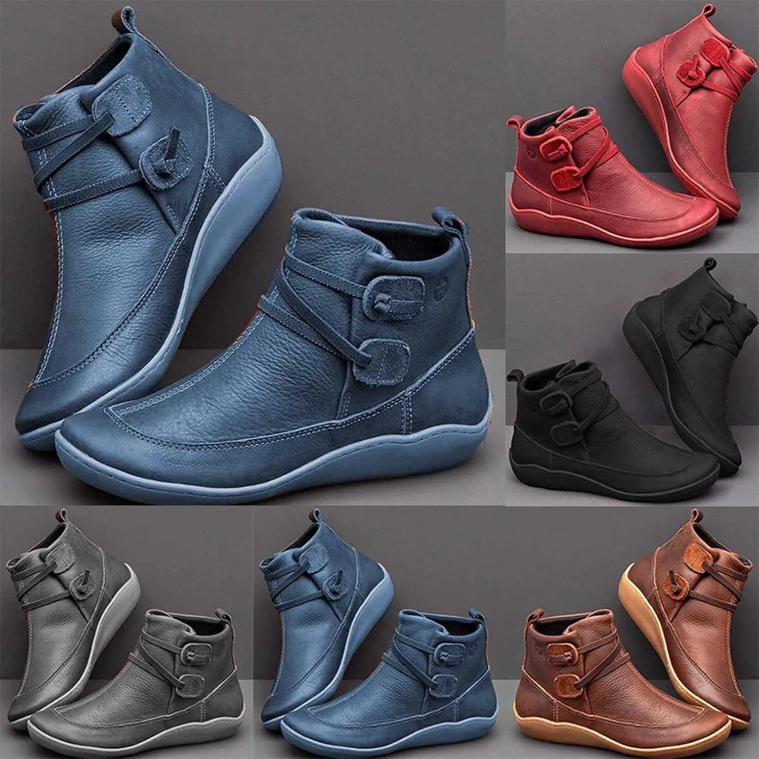 Hiking Boots Women Ankle Black Ankle Booties for Women Lace Up Ankle Boots Shoes for Women Lightweight Cute Round Toe Round Toe Suede Stacked Heel
