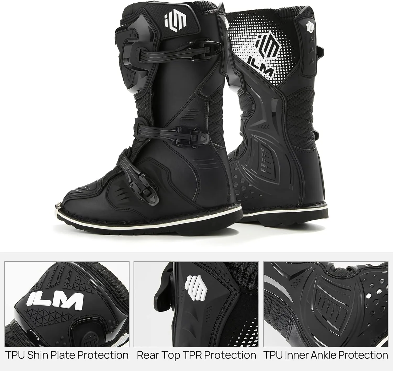 ILM Motorcycle Boots Waterproof ATV Motorcross Dirt Blike for Men Model MX3