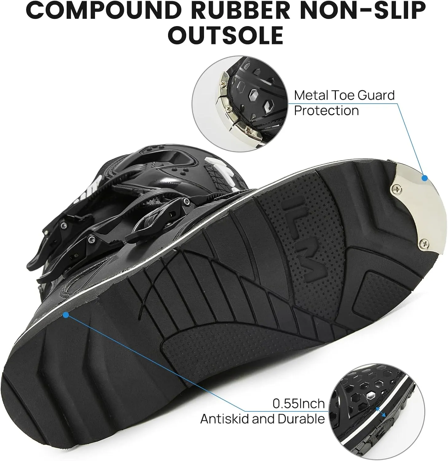 ILM Motorcycle Boots Waterproof ATV Motorcross Dirt Blike for Men Model MX3
