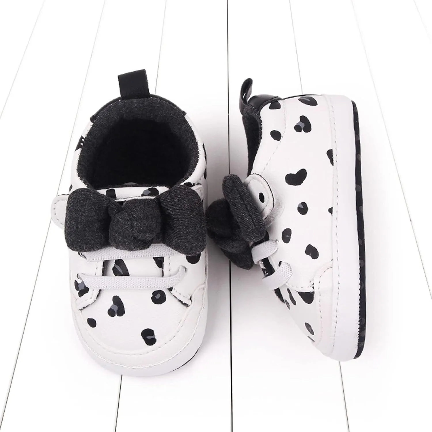 Infant Baby Girls Cute Bow Sneakers Walking Shoes Newborn Flat Bottom Lightweight Soft Warm Casual Walking Shoes