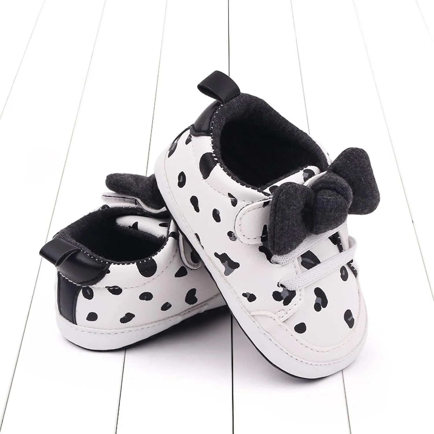 Infant Baby Girls Cute Bow Sneakers Walking Shoes Newborn Flat Bottom Lightweight Soft Warm Casual Walking Shoes