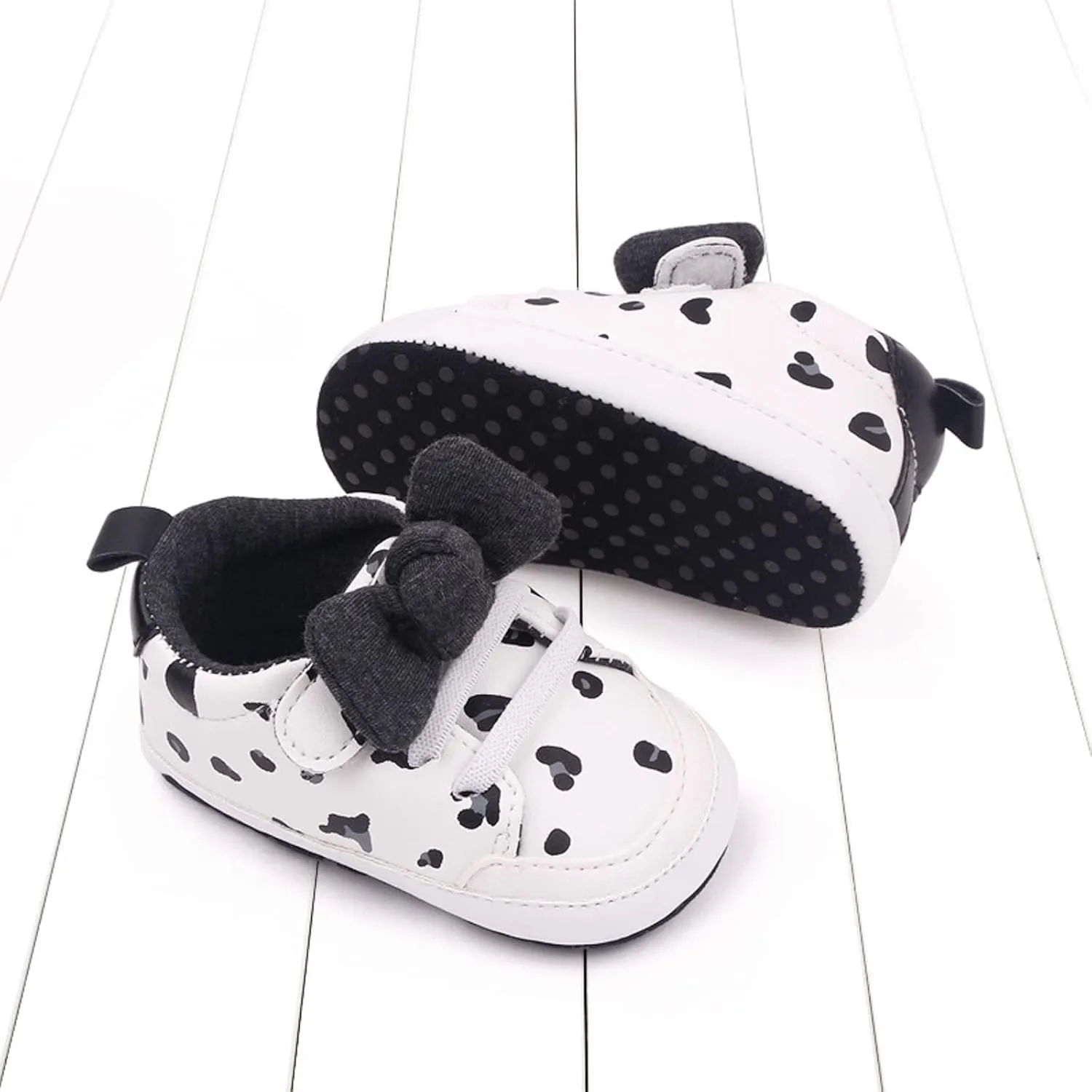 Infant Baby Girls Cute Bow Sneakers Walking Shoes Newborn Flat Bottom Lightweight Soft Warm Casual Walking Shoes