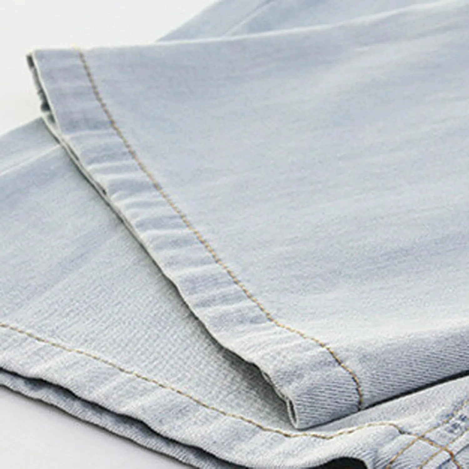Jeans for Girl Loose Flare Wide Leg Denim Trousers High Cut Girls Western Pants Plain Stretchy Waist Fall Summer 2025