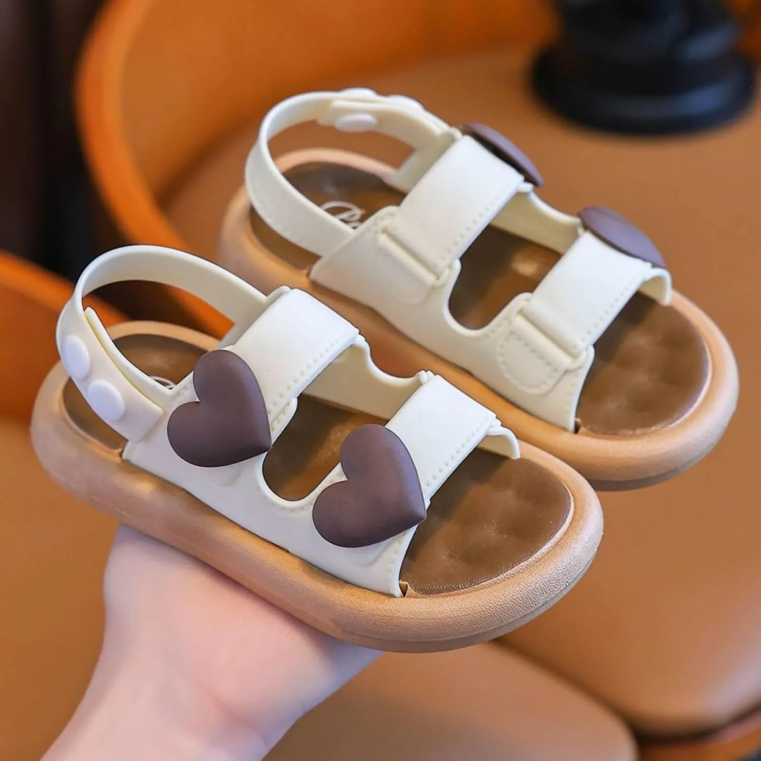 Jelly Sandals for Girls Girls Summer Open Toe Sandals Simple Versatile Beach Soft Non Slip Little Double Adjustable Boys