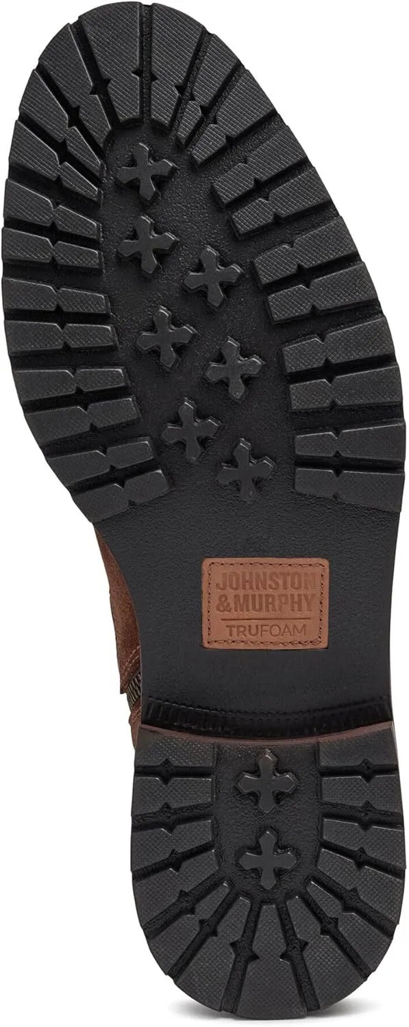 Johnston & Murphy Barrett Plain Toe Zip Boot ?C Classic Mens Ankle Boots, Leather Casual Boots for Men