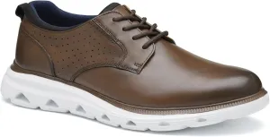 Johnston & Murphy Men's Jenkins Plain Toe Shoe, Mahogany Leather, 11 M