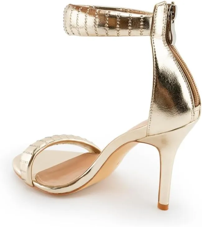 JORISTIMO Women's Open Toe High Heels Stiletto Crystal Embellished Heeled Sandals Dress Shoes for Women