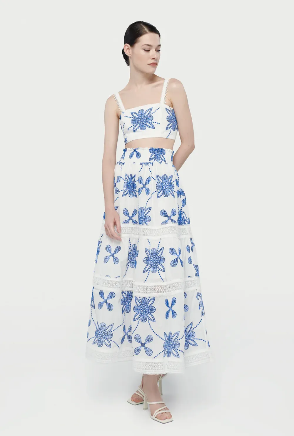 KELLY SKIRT WHITE/BLUE
