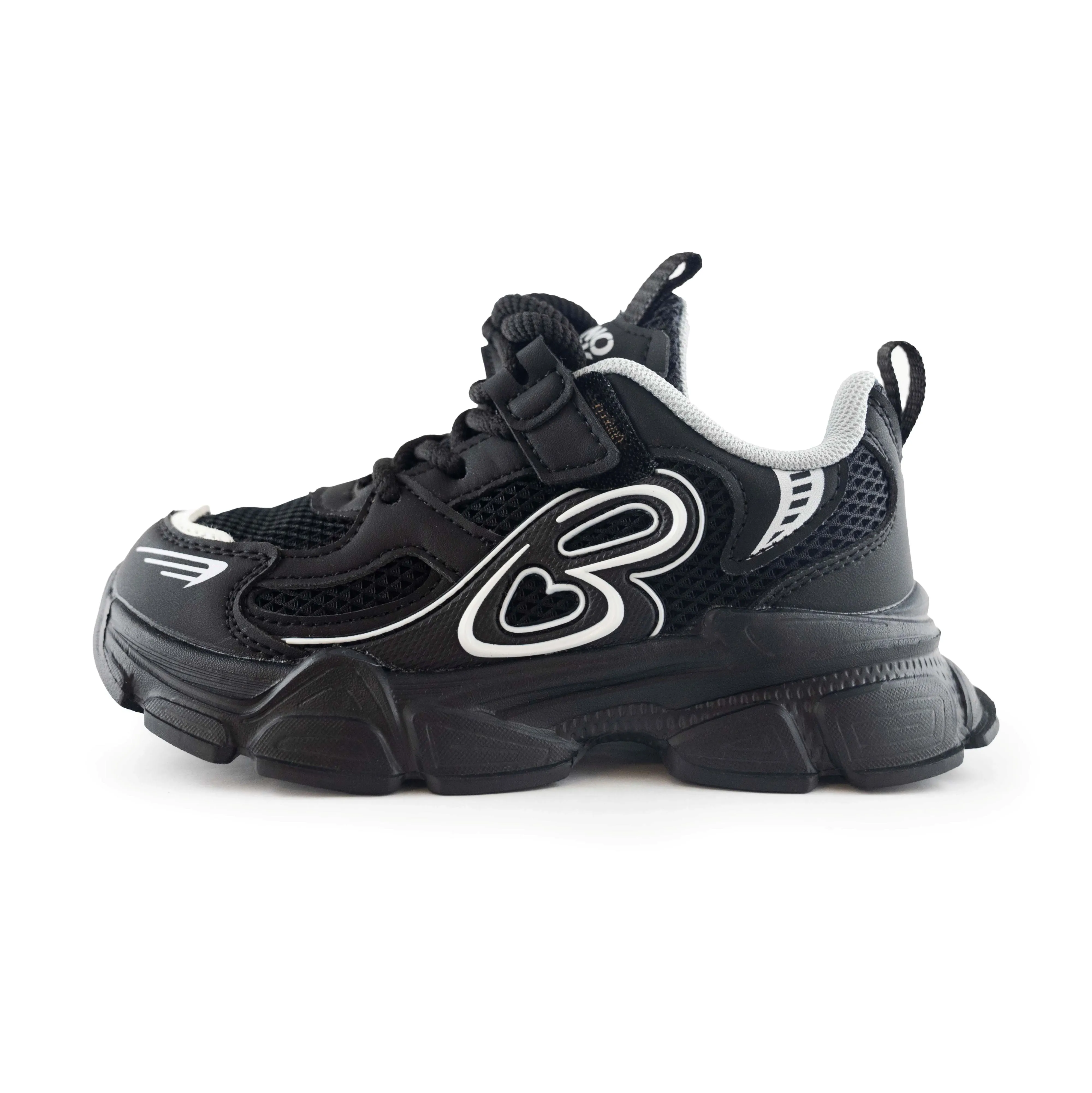 Kids' Chunky Sneakers – Stylish & Comfortable Sport Shoes Black A6815 Black