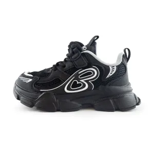 Kids' Chunky Sneakers – Stylish & Comfortable Sport Shoes Black A6815 Black