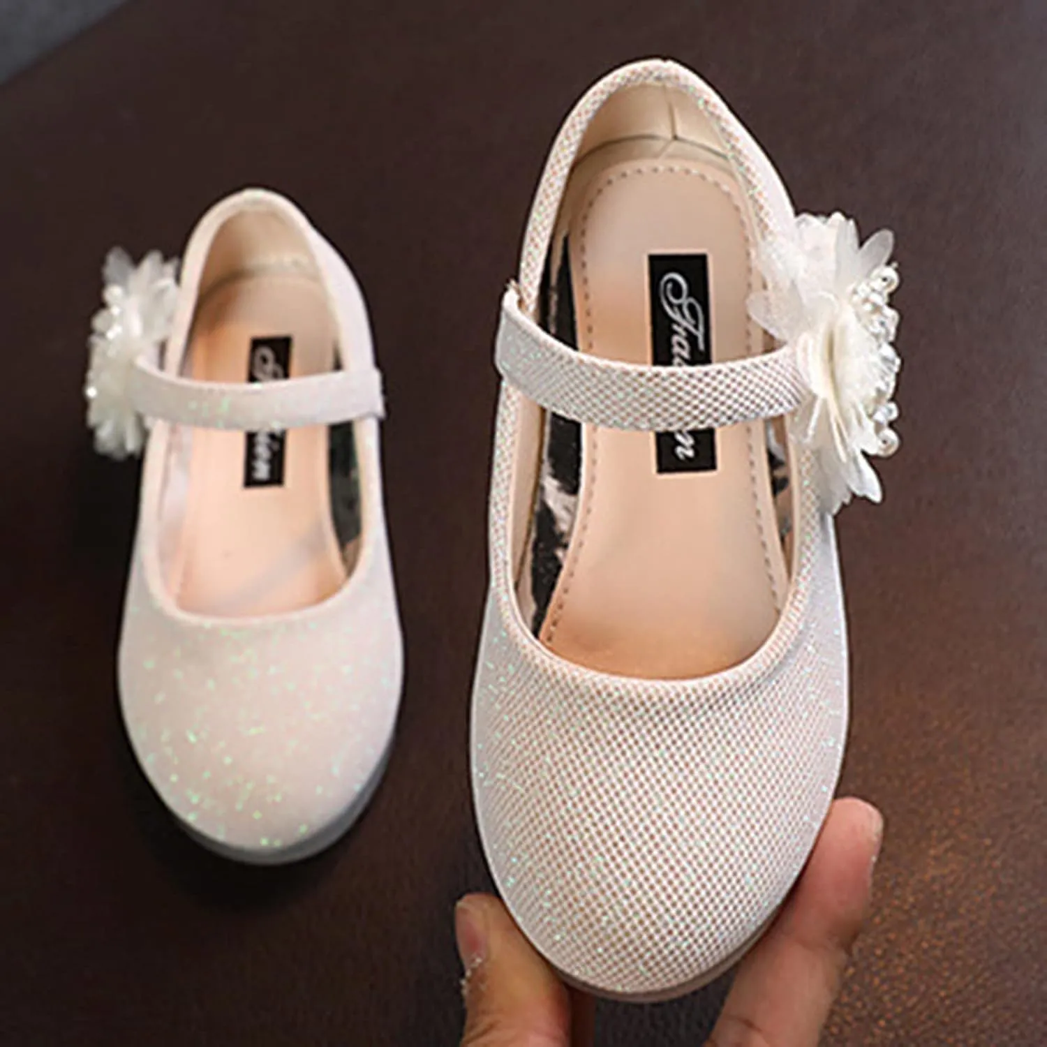 Kids Dress Shoes Girls Mary Jane Shoes Cute Flower Girls Casual Dress Shoes Kids Slip On Slip Shoe Girl Size