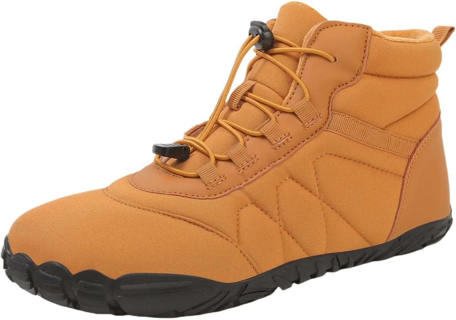 Kubbon Womens Mens Snow Boots Winter Shoes Slip On Warm Zero Drop Snow Boot Soft Cozy Fur Lined Waterproof Sneakers Wide Toe Box Zero Drop Ankle Booties Outdoor Hiking Sneakers
