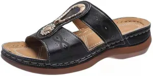 Ladmiple Sandals Women Beach Cute Orthopedic Arch Support Flip Flops Summer Comfortable Walking Orthotic Walking Slides